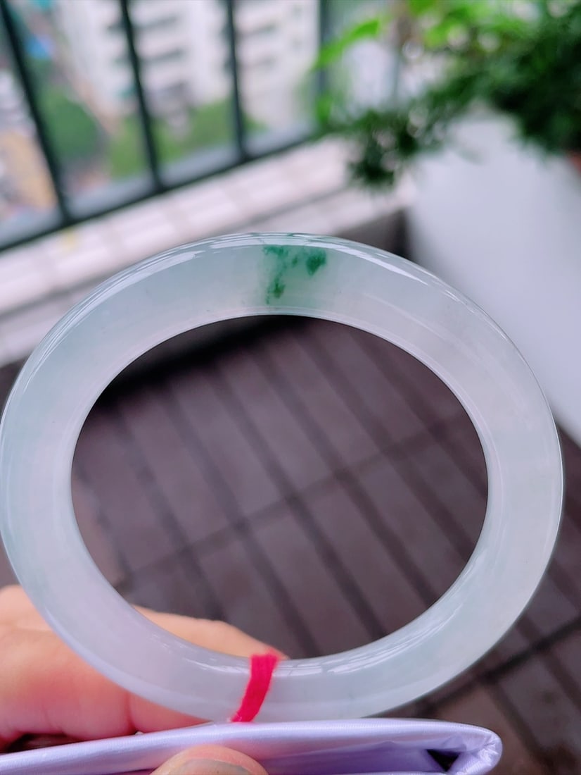 Ice Floating Flower Round Bangle - 2