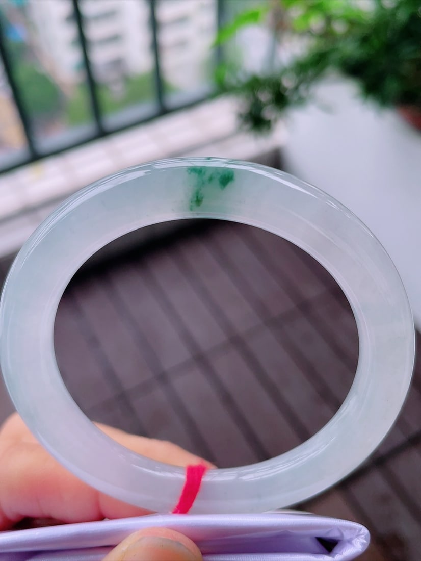 Ice Floating Flower Round Bangle - 4