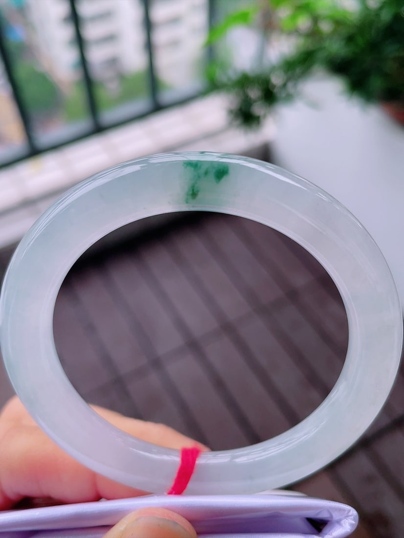 Ice Floating Flower Round Bangle - 5
