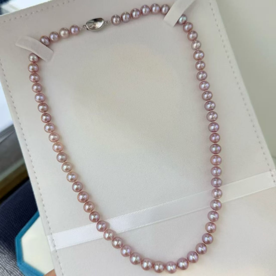 Light Purple Nucleus-Free Pearl Necklace (1 of 6)