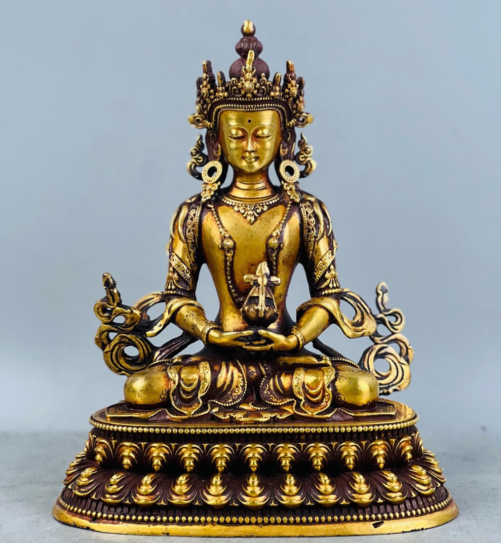 Ming Dynasty Gilt Bronze Tibetan Buddha - 2