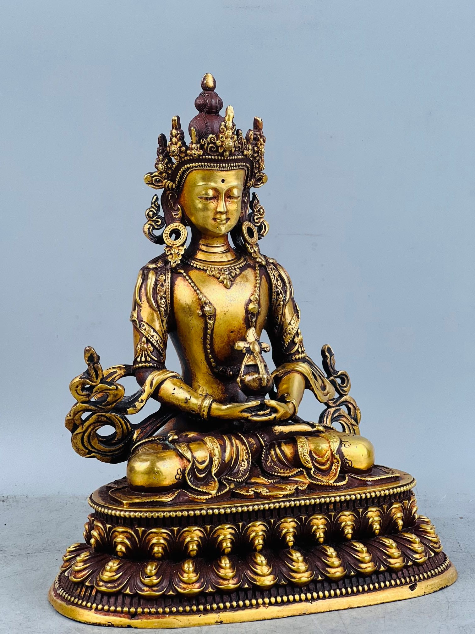 Ming Dynasty Gilt Bronze Tibetan Buddha - 4