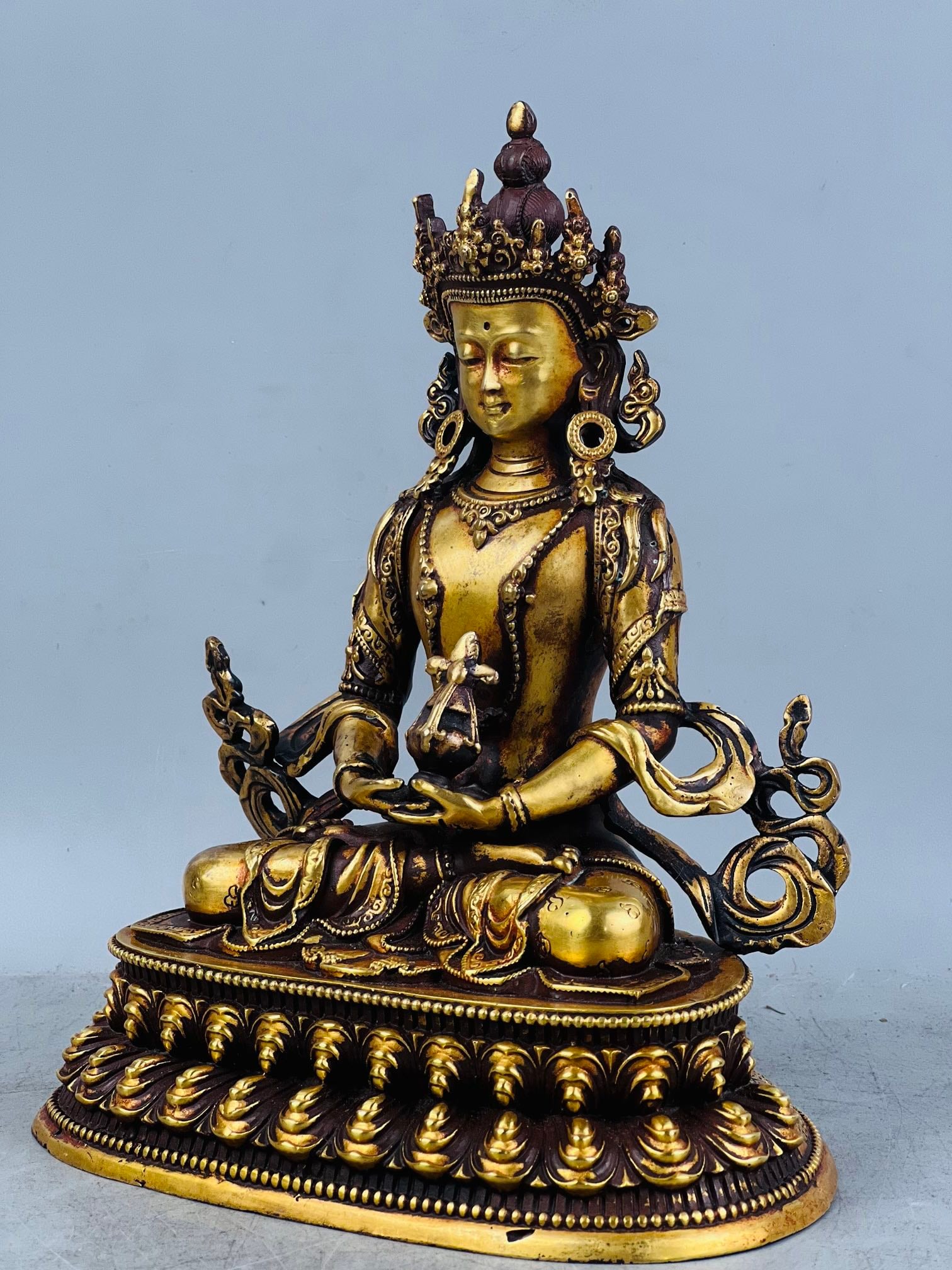 Ming Dynasty Gilt Bronze Tibetan Buddha - 5