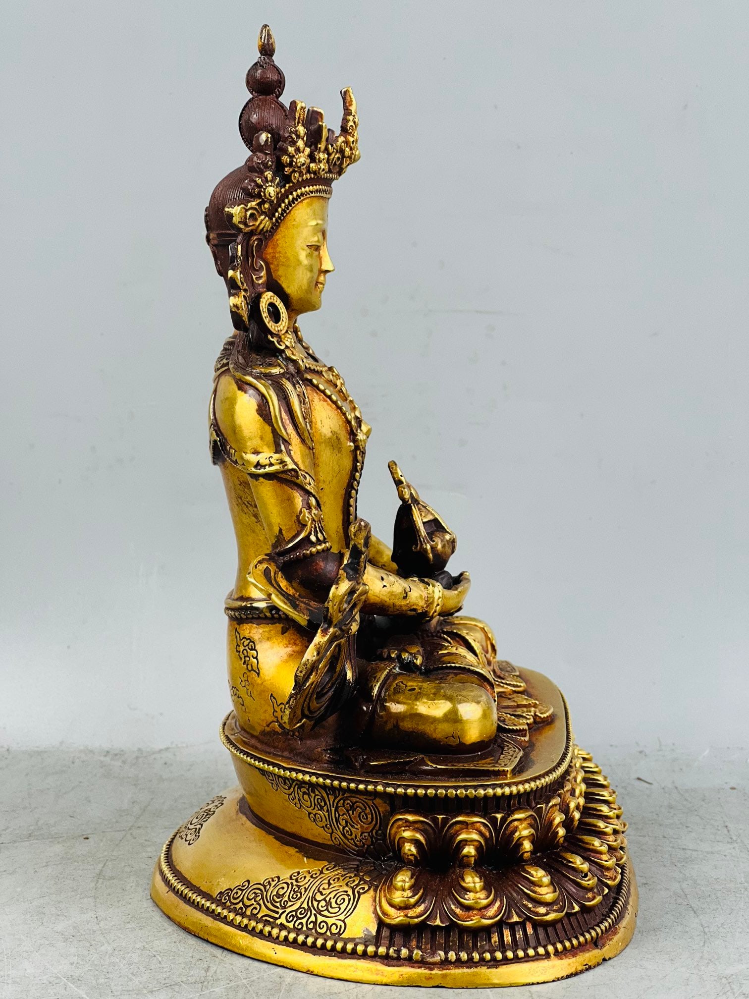 Ming Dynasty Gilt Bronze Tibetan Buddha - 7