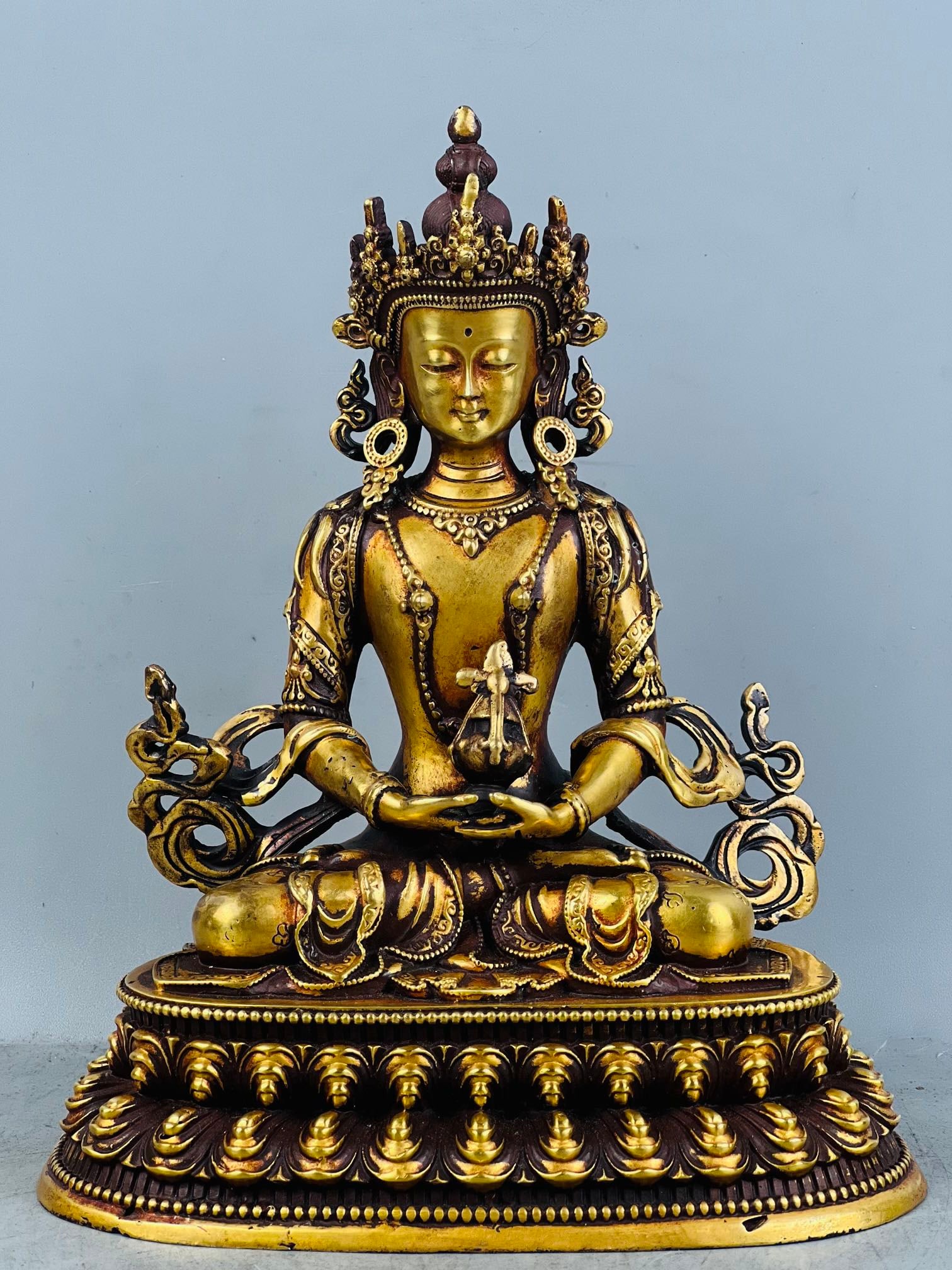 Ming Dynasty Gilt Bronze Tibetan Buddha - 9