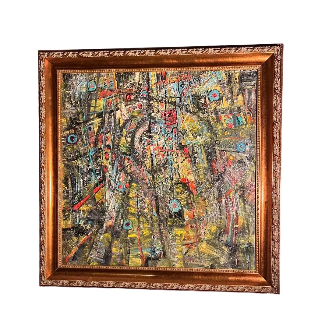 Authentic Work by Asahi Gora (Shigoraka) Tangriin Oil Painting Rare Piece Hand-Painted Artwork (1 of 11)