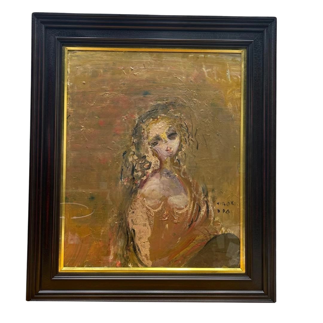 Lot 5674: Oda Hiroki, "Shojo" (Young Girl), Oil on Canvas, Size 15, Hand-Signed.: Oda Hiroki "Shojo" Oil Painting No. 15 Hand-Signed [Condition of Item] Collection piece. No apparent damage. Artist: Oda Hiroki Title: "Shojo" Technique: Oil Painting Size: No. 15 Frame Dimensions: