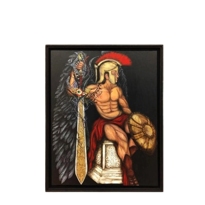 Akuma ni Tamashii o Uru Kentoushi / Modan-ga Kyanbasu F50 Genga Kagiri: The Gladiator Sold His Soul to the Devil / Modern Painting 11791 cm Canvas F50 Original Only Selected Work for the 2024 79th "Performance Exhibition" (Tokyo National Art Center Exhibition) Materials