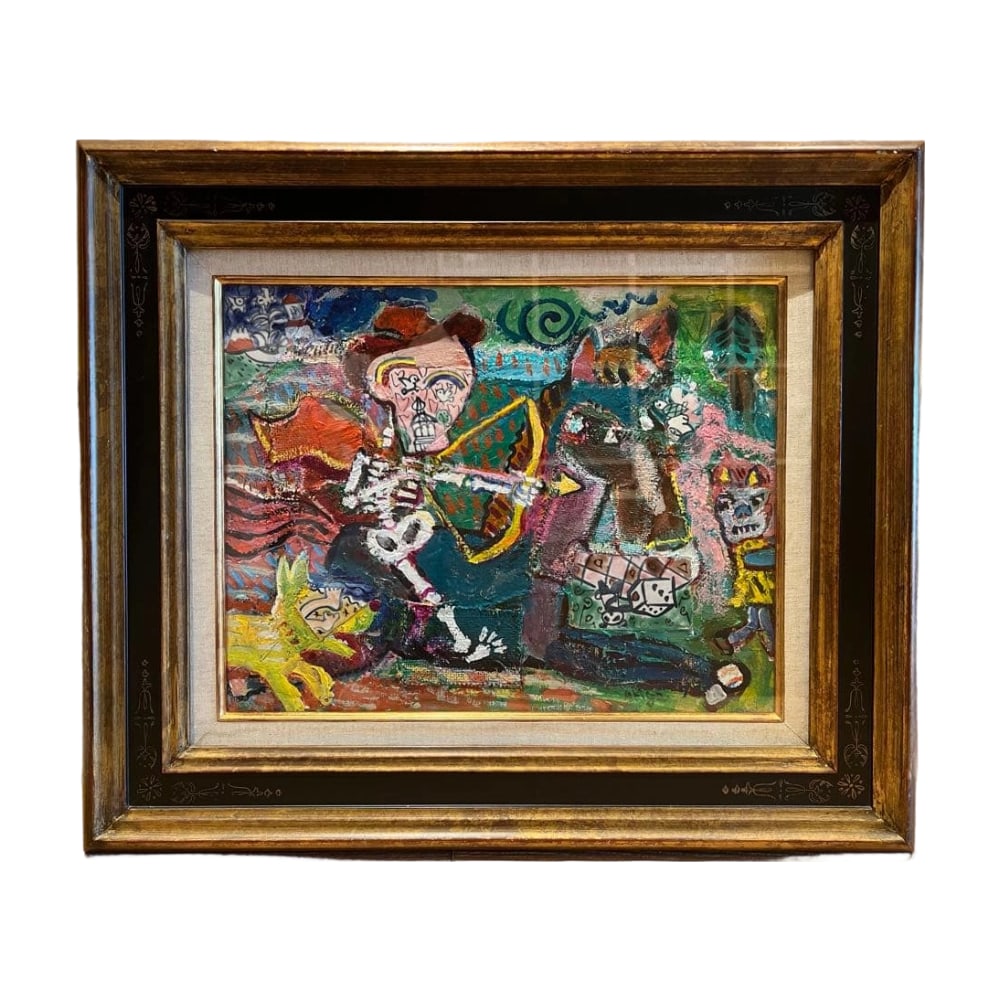 Ariga Masaki, Framed Painting: Ariga Masaki - Framed Painting Details An individual who is both a painter and a ceramic artist. This distinguished artist, born in Mizunami City, continues to wield the brush freely. A fantastical wo
