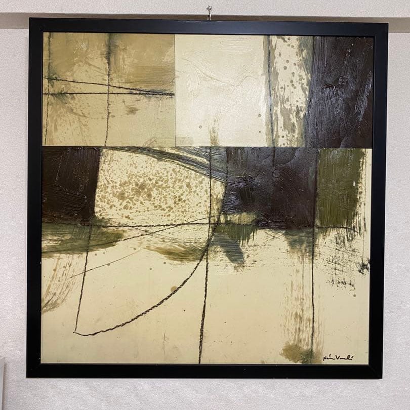 Nari Vondel Abstract Painting with Black Frame (1 of 4)