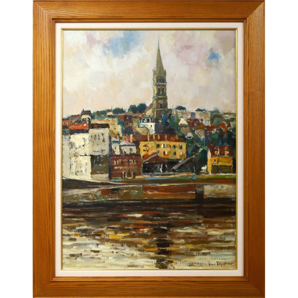 Toshima Teruhiko "Hill of Saint-Cloud (Paris)" Oil Painting, Size P20: Toshima Teruhiko "Hill of Saint-Cloud (Paris)" Oil Painting, P20 Size, Created Numerous Original Illustrations for Takugin Calendar, Dedicated to the Management of the Hokkaido Exhibition, Authenticit