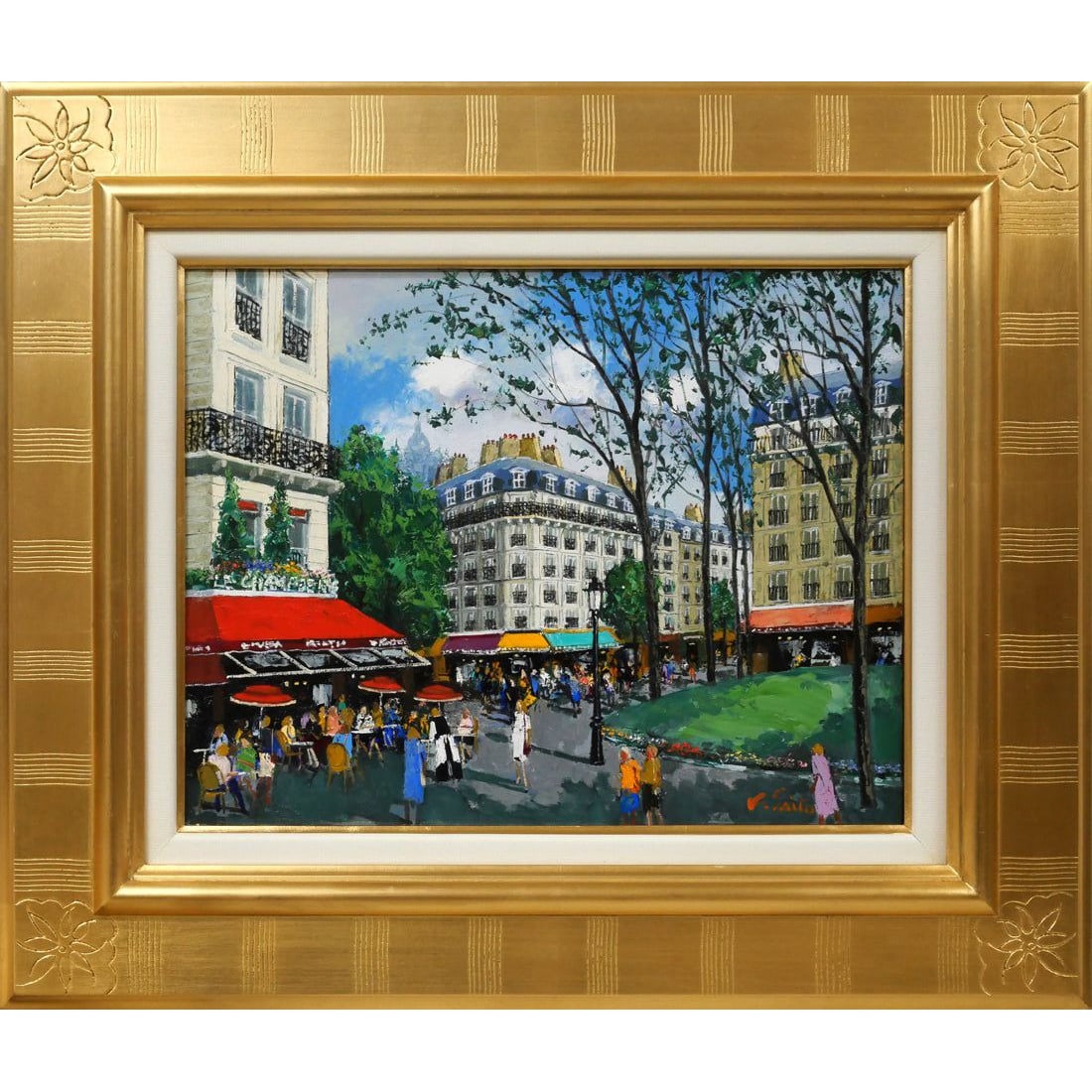 Saito Kaname "Paris no Machi" Oil Painting, F6 Size (1 of 9)