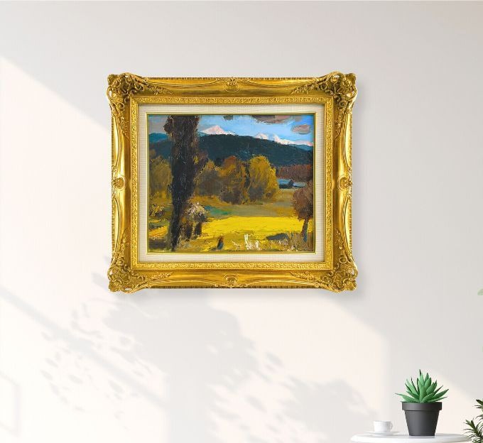 Kurihara Shin "Fukei" Oil Painting - 2