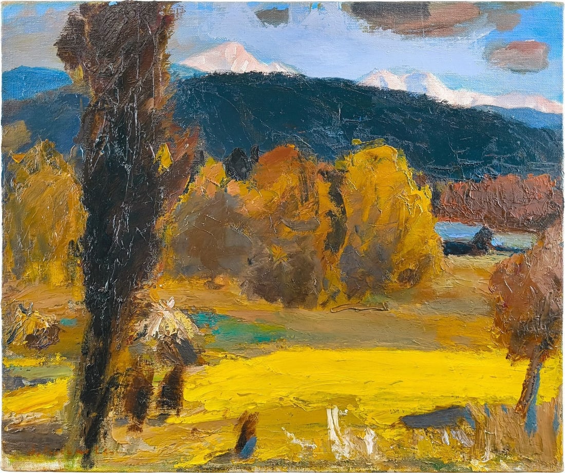 Kurihara Shin "Fukei" Oil Painting - 5