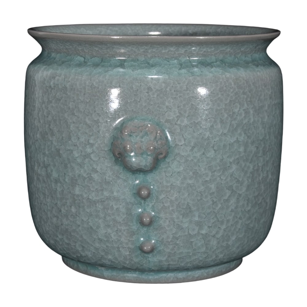 Song Dynasty Ru Kiln Ice Crackle Beast Head Jar (1 of 10)