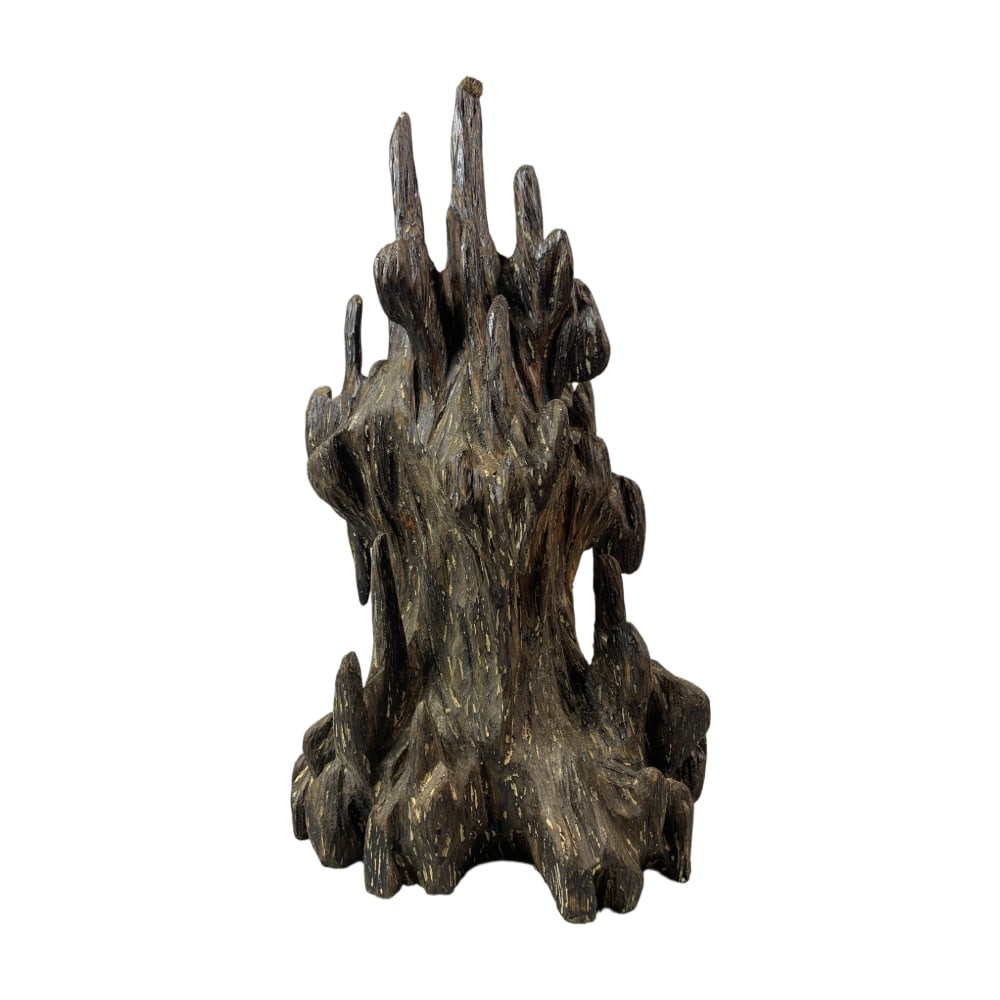 Agarwood Freeform Mountain Sculpture: This agarwood freeform mountain sculpture features a natural shape and clear grain, exuding a subtle fragrance, making it highly collectible. (Height 31cm, Width 17cm, Weight 629g) Freight: