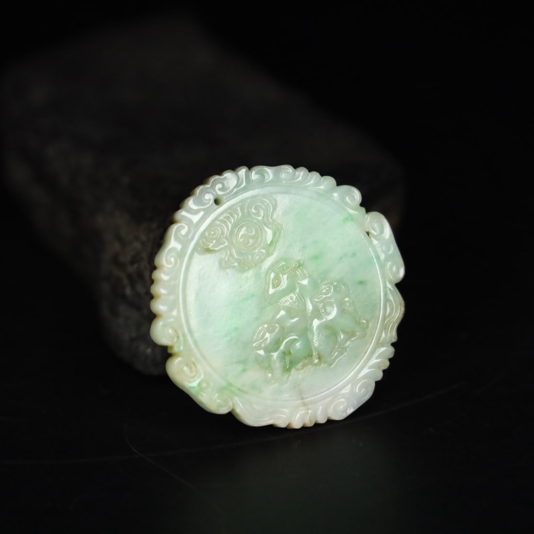 Jadeite Three Rams Pendant - 3