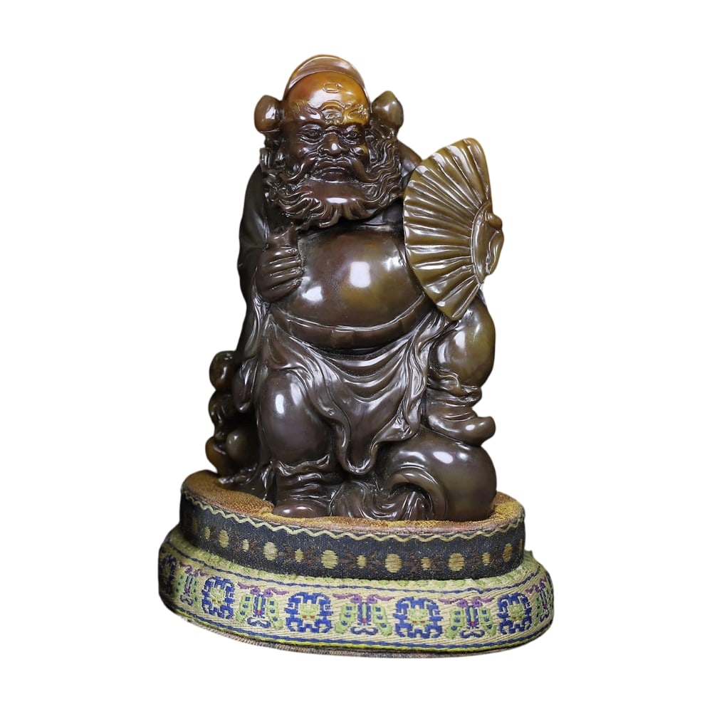 Shoushan Stone Carved Zhong Kui Seal Ornament (1 of 11)