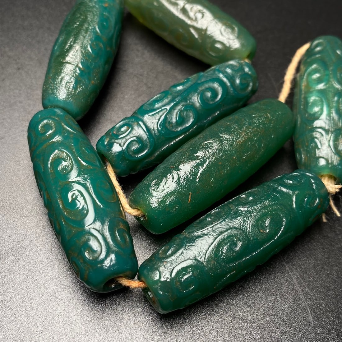 Green Agate Ruyi Pattern Bracelet - 10