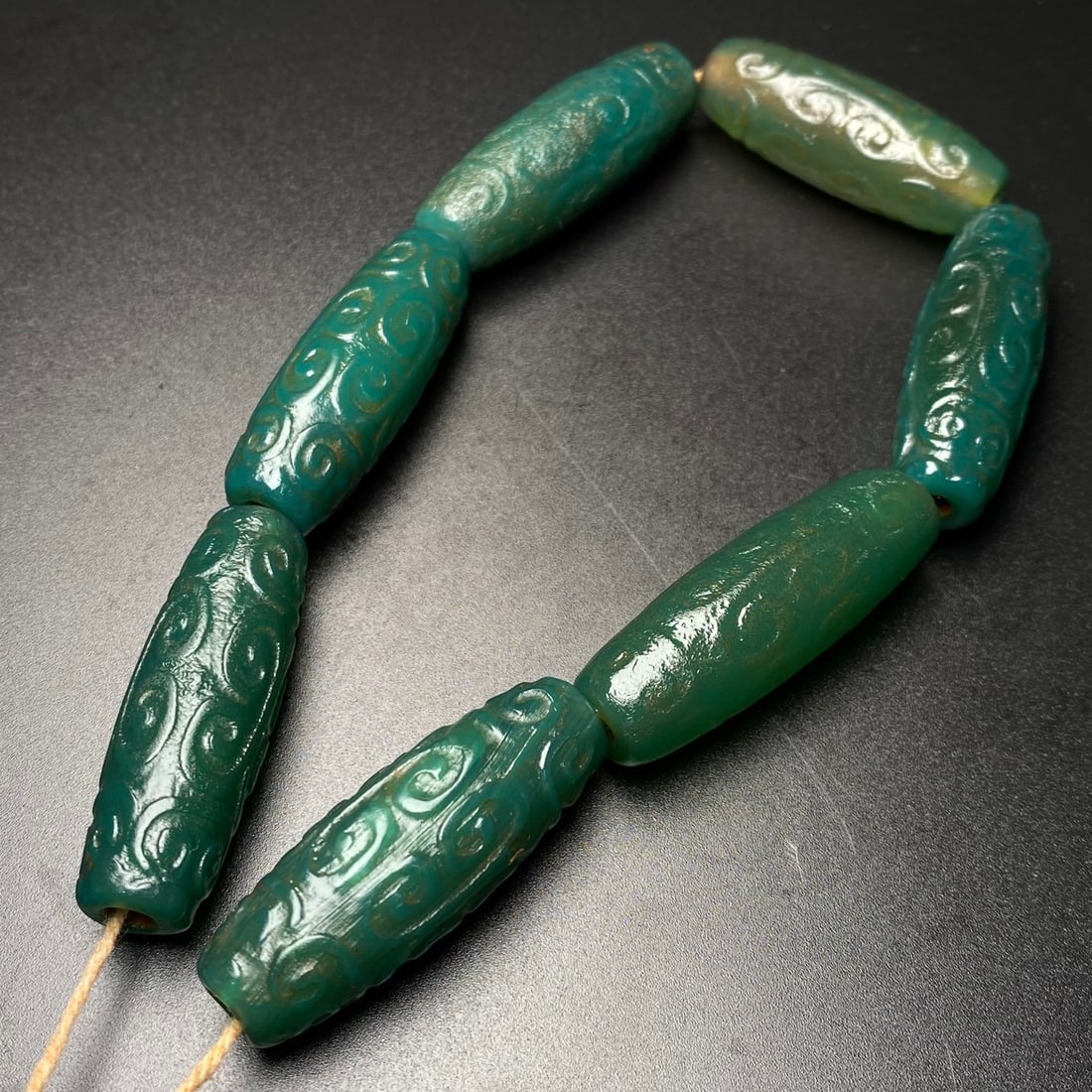 Green Agate Ruyi Pattern Bracelet - 4