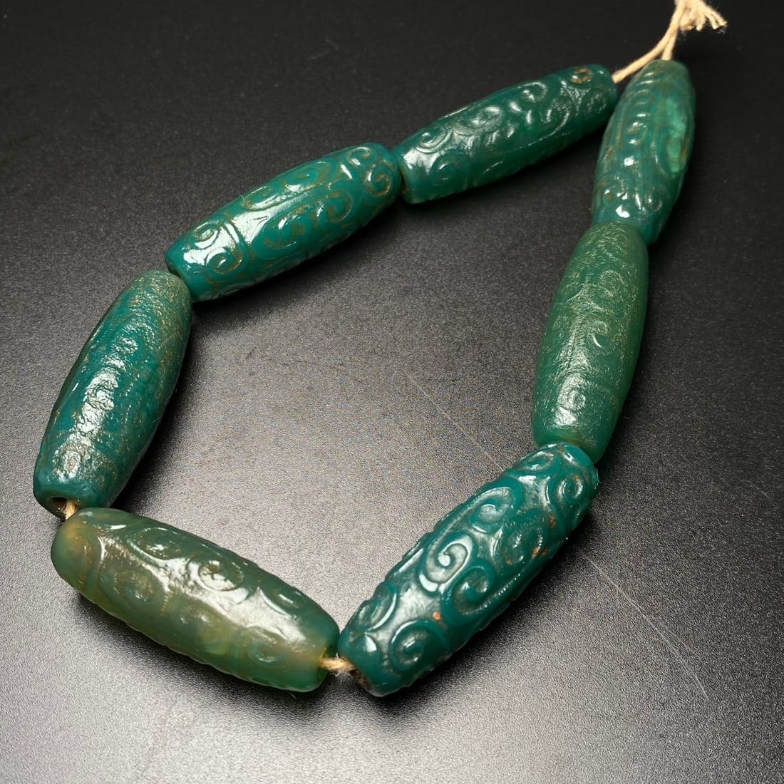 Green Agate Ruyi Pattern Bracelet - 6