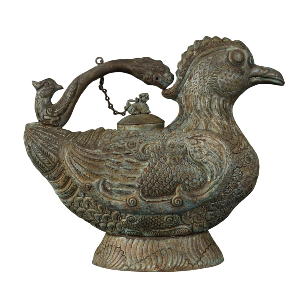 Black Silver Bird Ewer (1 of 10)