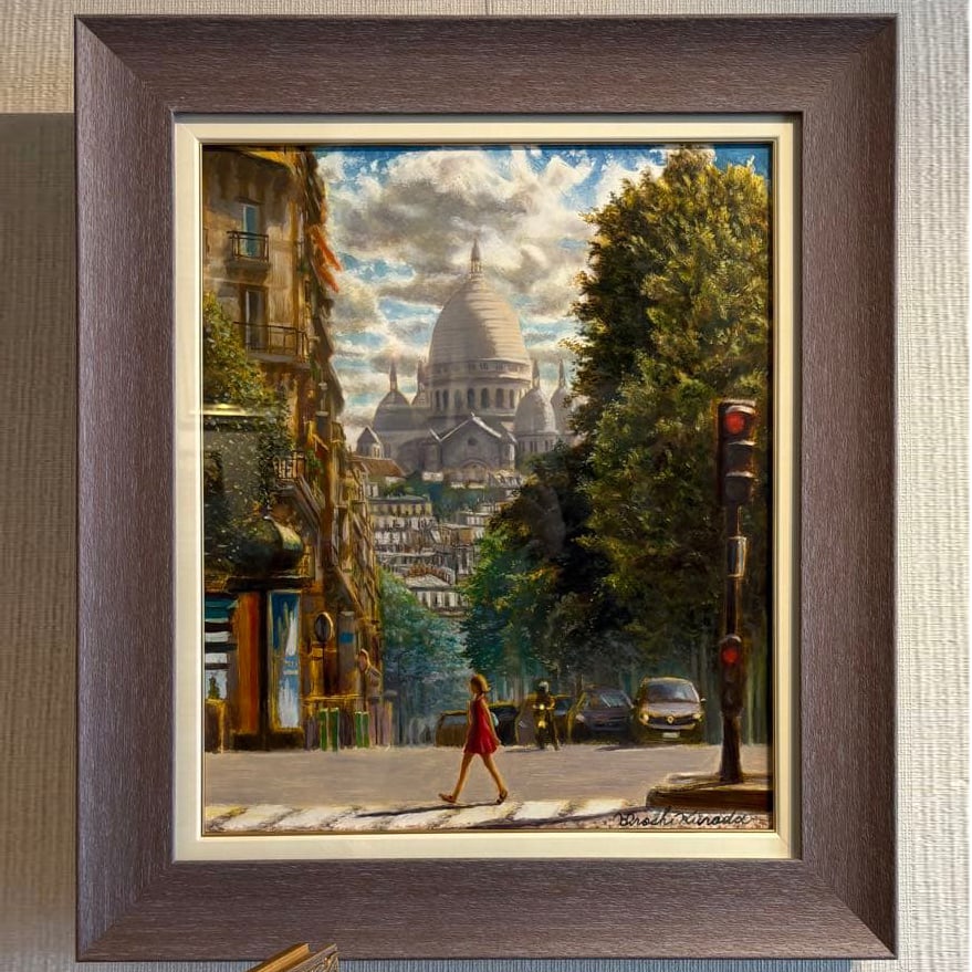 Kuroda Hiroshi "P. Guibert kara no Hakuun Ji-in" Oil Painting (1 of 2)