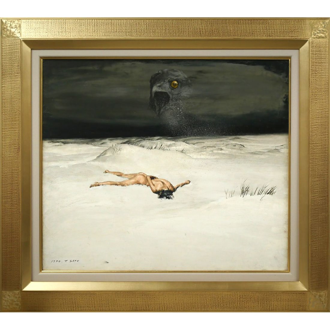 Sato Teruo "Yuki" Oil Painting F10 Size: Title Sato Teruo "Snow" Oil Painting F10, Single Piece, Nude, Surrealism, Modern Realism, Kotake Art, Authenticity Guaranteed Description Artist: Sato Teruo Title: "Snow" Technique: Oil on Canvas Year