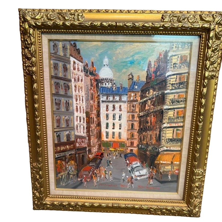 Miu "Toshi Fukei" Oil Painting, Irregular Size (1 of 4)