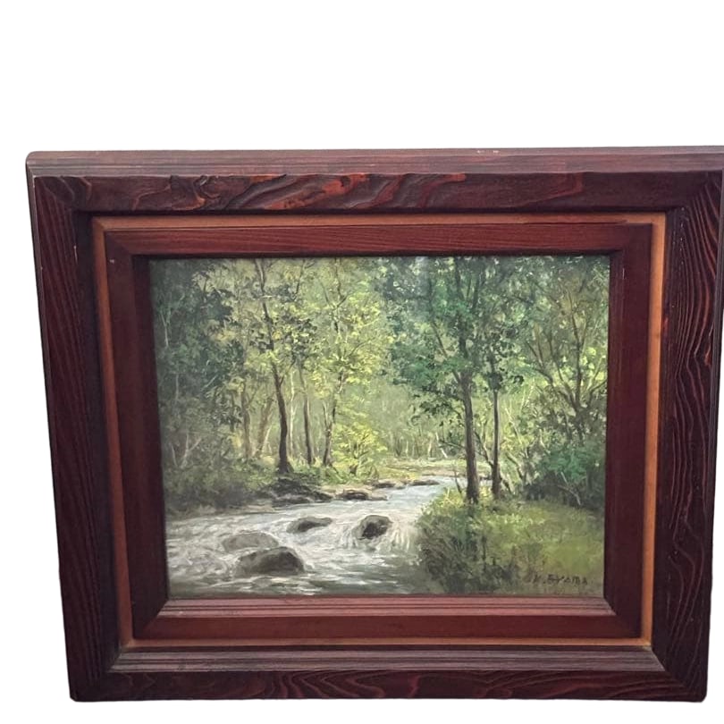 yama Isao "Oirase" Oil Painting F8 Size: Title Painting by Isao Oyama "Oirase" Landscape Oil Painting No. F8 Hand-Signed Description Thank you for visiting This item is a second-hand or stored product Product Description Original oil paintin