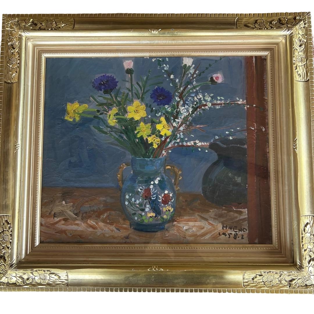 Ueno Haruka "Flowers in a Vase" Oil Painting (1 of 6)