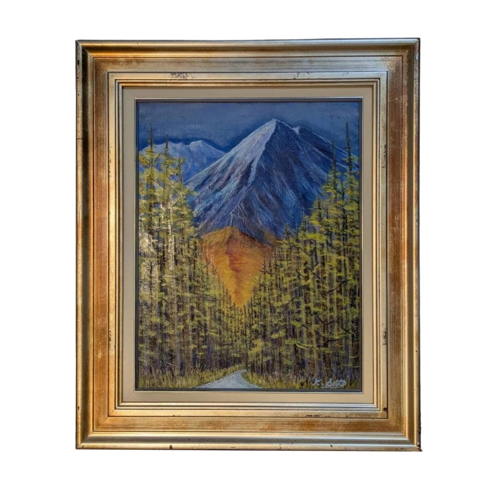 Sato Kogo "Jonen-dake e no Michi" Oil on Canvas, Size 6 (1 of 10)