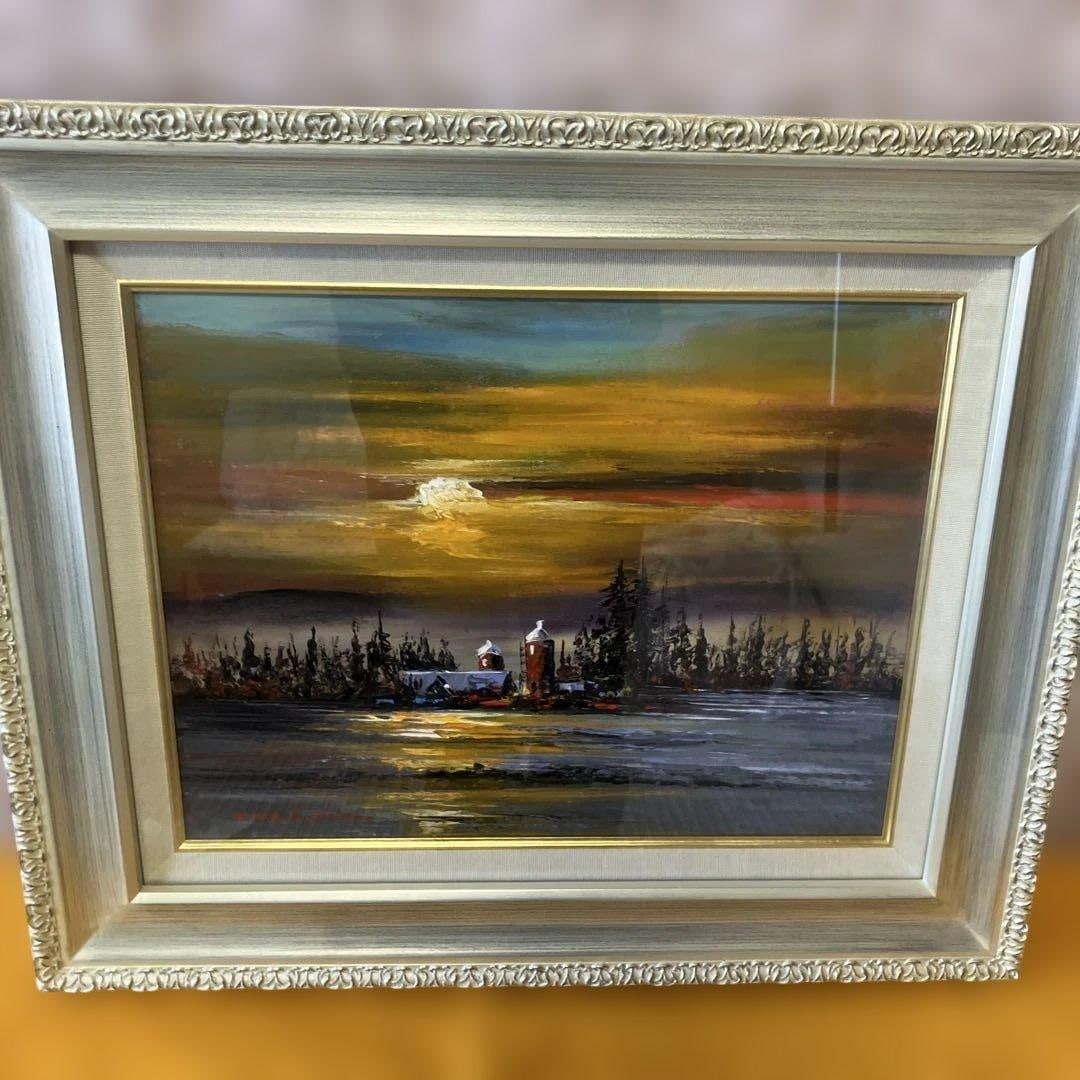 Takahashi Tetsuo "Morning on the Snowfield" Oil Painting - 8