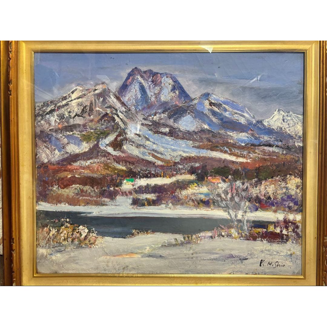Sanenari Kiyomi "Painting" Oil Painting (1 of 2)