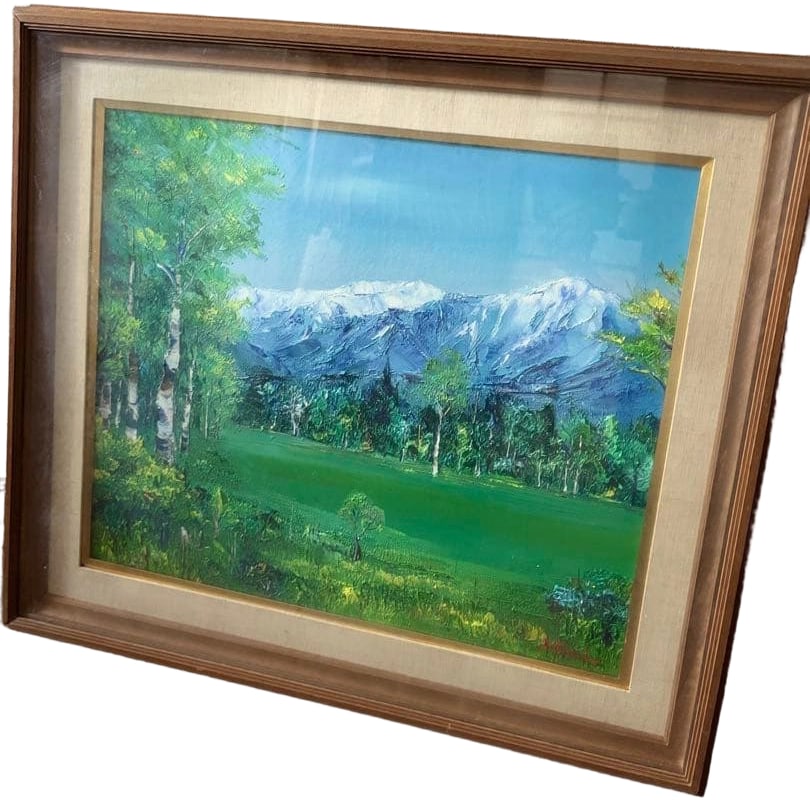 Arai Yasuo "Kisokoma Plateau" Oil on Canvas, F10 Size (1 of 11)
