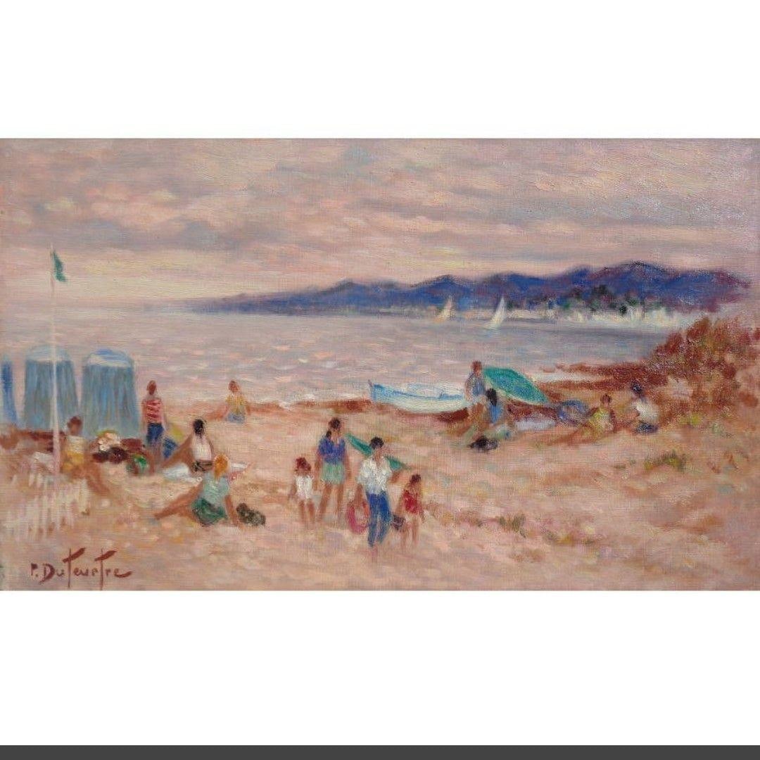 Pierre Eugene Duteurtre "Coastline" Oil Painting 10M (1 of 3)