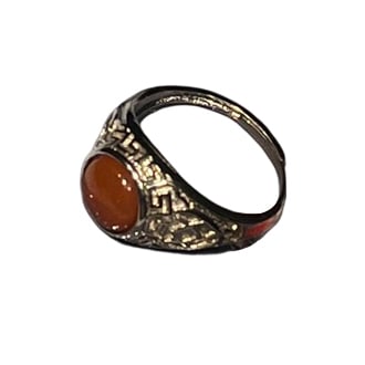 Natural Red Agate Ring - 2