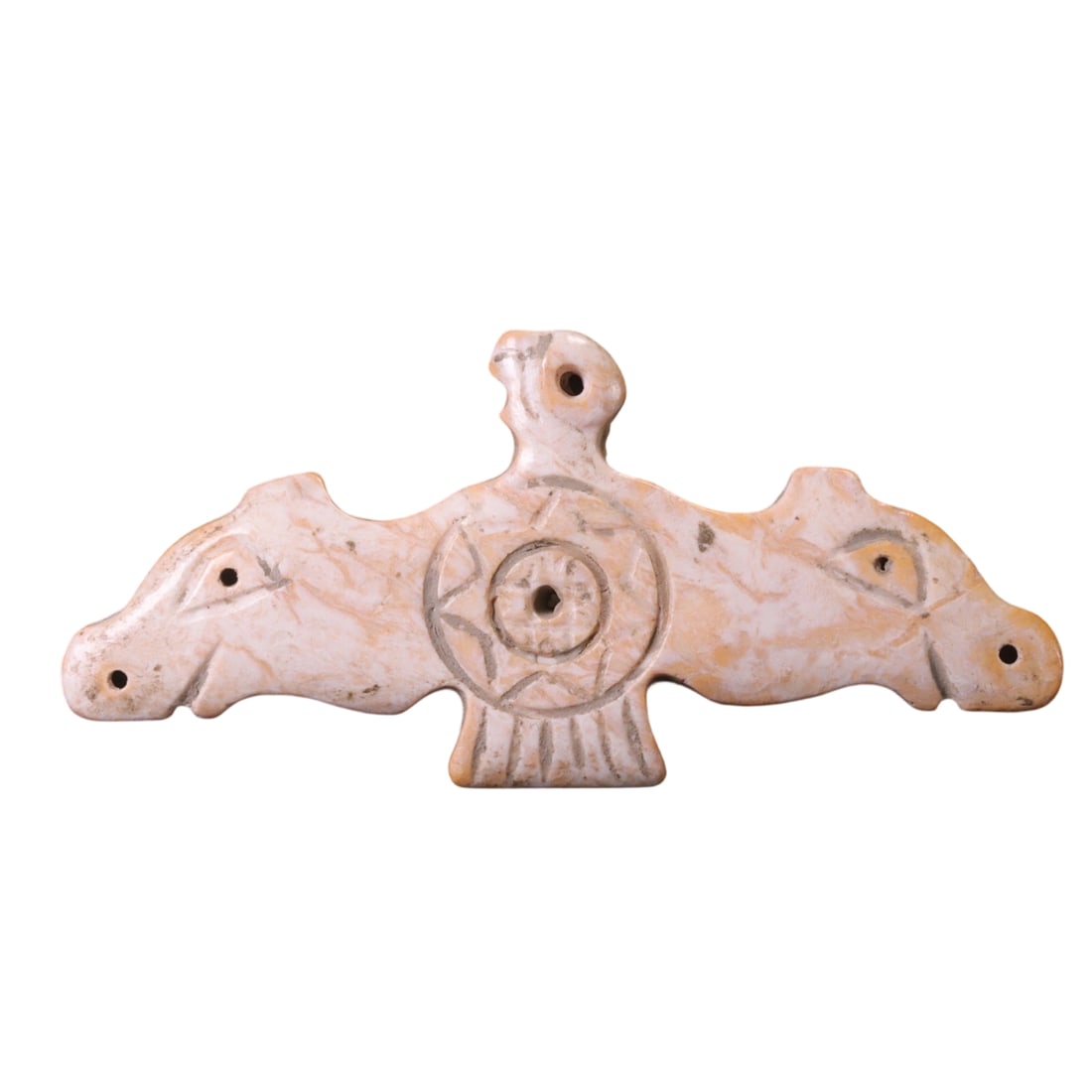 Jade Cultural Bird: This jade cultural bird piece is exquisitely carved with smooth lines, showcasing the superb craftsmanship of ancient artisans. The jade is warm and lustrous, with natural color, making it highly