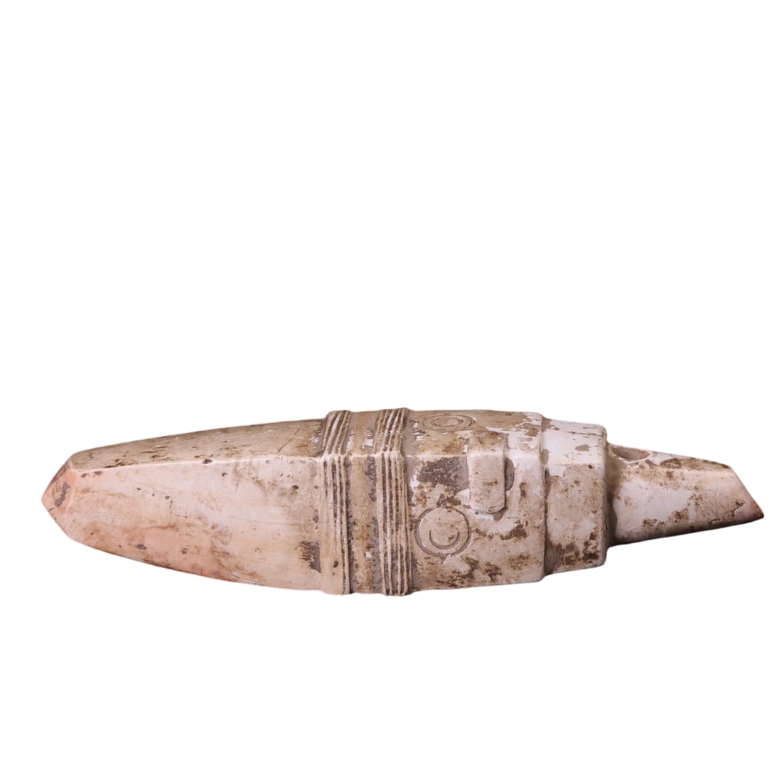 Jade Cultural Handle Piece: This jade cultural handle piece showcases the exquisite craftsmanship of traditional jade carving. Its design is simple yet elegant, with a smooth and delicate texture and even color. It is a fine