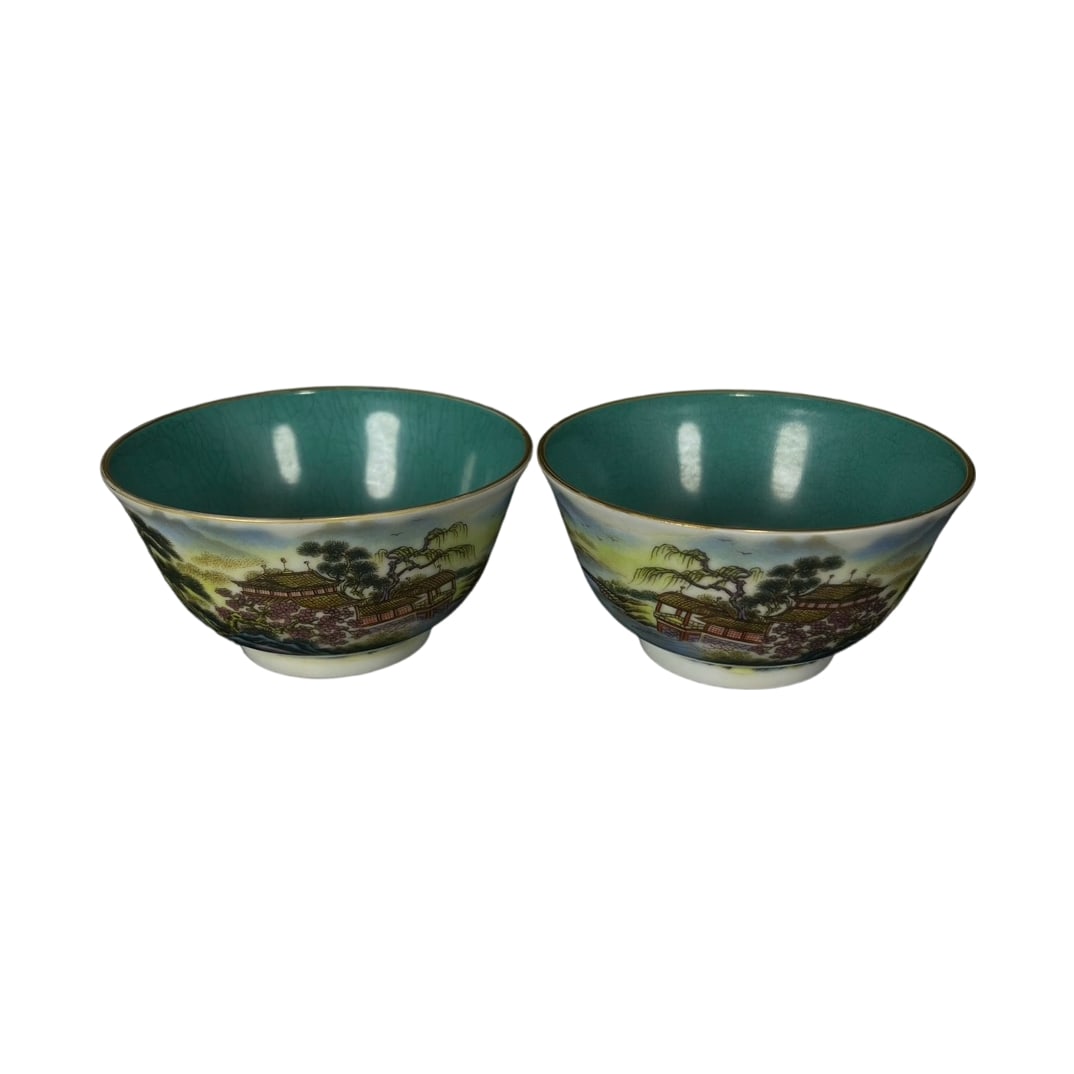 Yongzheng Enamel Landscape Gilded Cup (1 of 10)