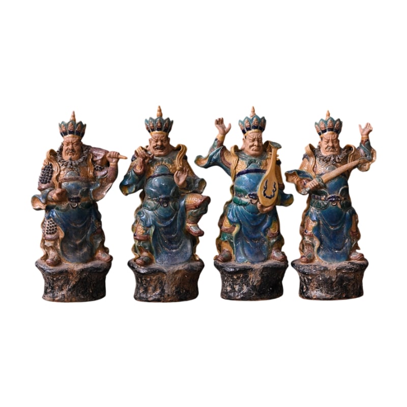 Tri-color Glazed Statue of the Four Heavenly Kings (1 of 10)