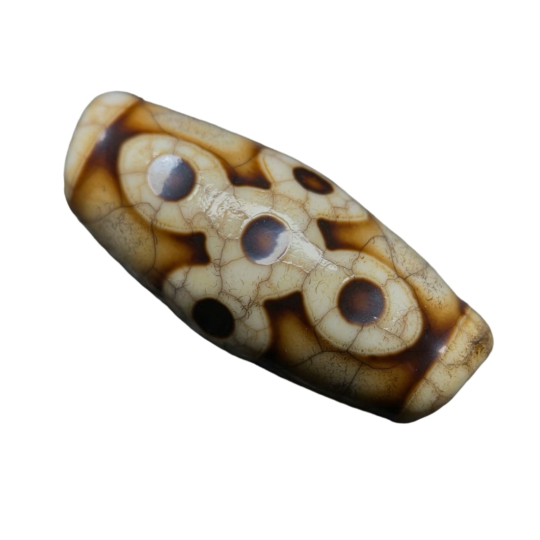 Tibetan Fire Offering Lightning Five-Eyed Dzi Bead (1 of 10)