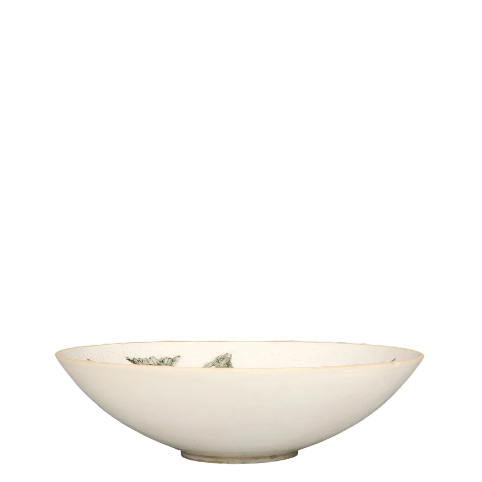 Liao Dynasty Ding Kiln Blue and White Carved Boy and Floral Pattern Bowl: This bowl is a work from the Liao Dynasty Ding Kiln, showcasing exquisite blue and white carved patterns. The boy and floral motifs complement each other, reflecting the superb craftsmanship of ancien