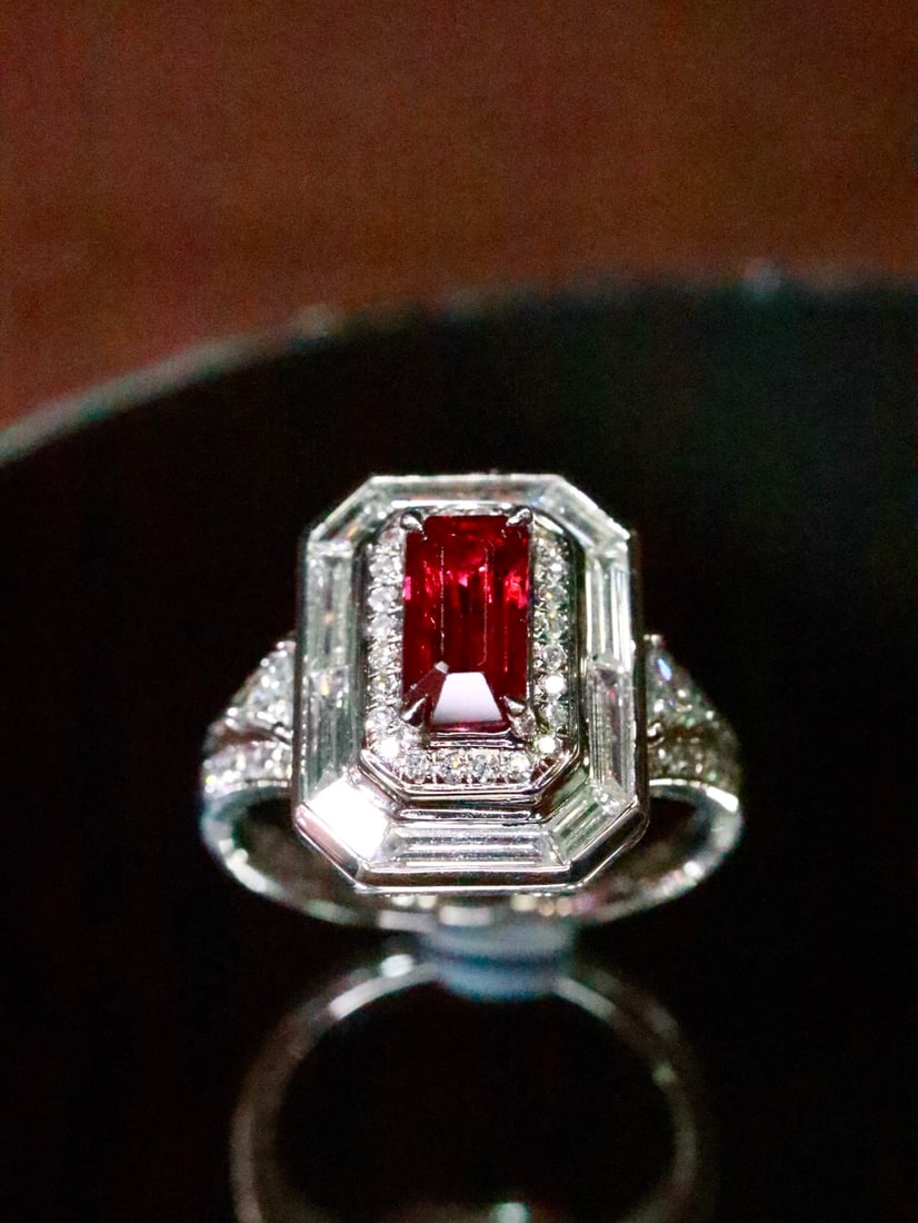 PT950 Natural Ruby Ring - 4
