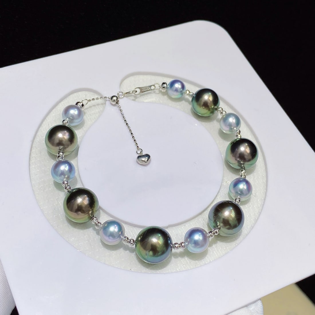 18K Gold Natural Tahitian Pearl Bracelet (1 of 6)