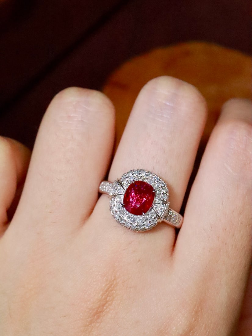 PT950 No-Heat Ruby Ring - 5