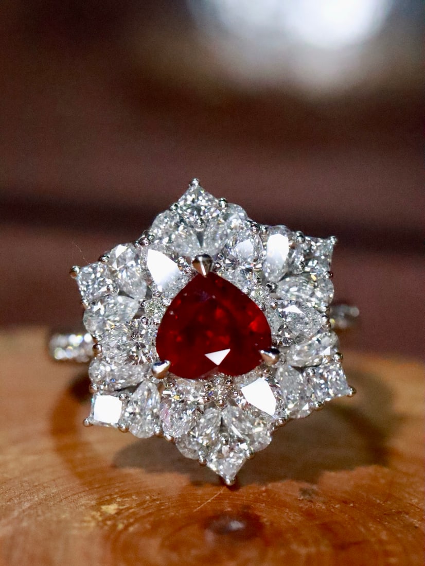 PT950 Natural Ruby Ring - 4