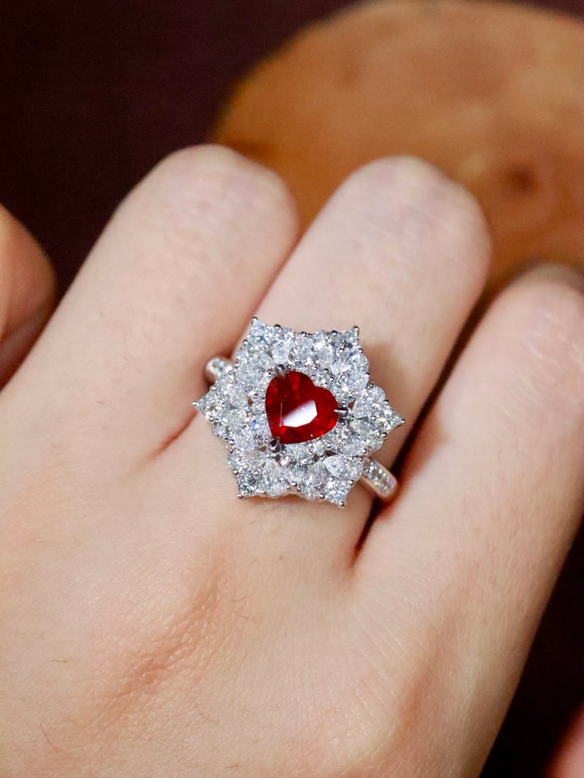PT950 Natural Ruby Ring - 5
