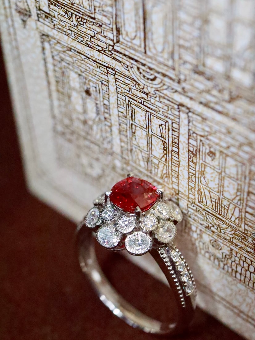 PT950 Natural Unheated Ruby Ring - 4