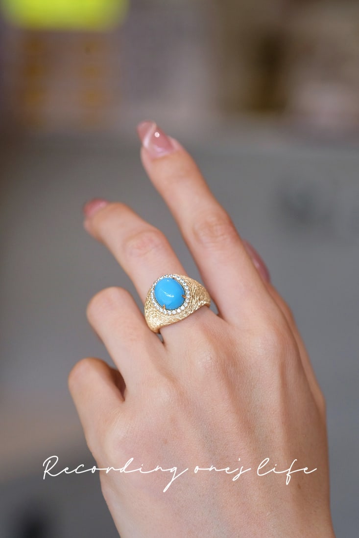 S925 Silver Turquoise Ring - 12
